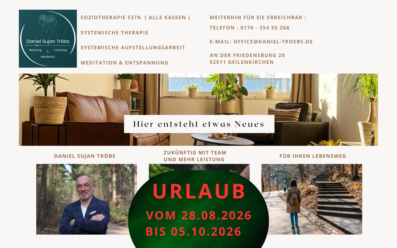 Daniel Tröbs Homepage Intro + Urlaubshinweis
